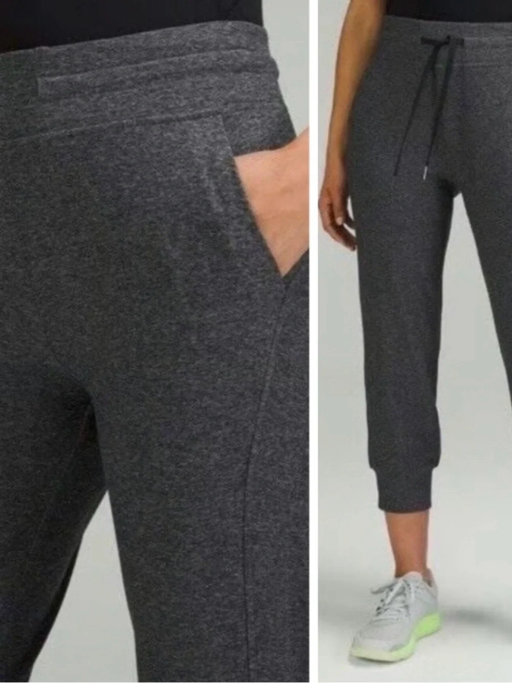 Lululemon Jogger Pants Size 4 Gray W6BYMS Ready to Rulu High Rise Cropped